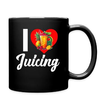 Entsaften Männer Frauen Entsafter Reinigung Smoothie Saft - Tasse einfarbig - Schwarz - Rechts