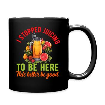 Entsaften Männer Frauen Entsafter Reinigung Smoothie Saft - Tasse einfarbig - Schwarz - Rechts