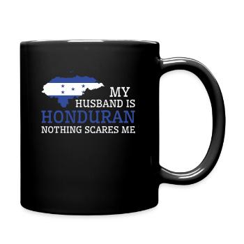 Nothing Scares Me My Wife Is Honduran Husband - Full Colour Mug - black - Right