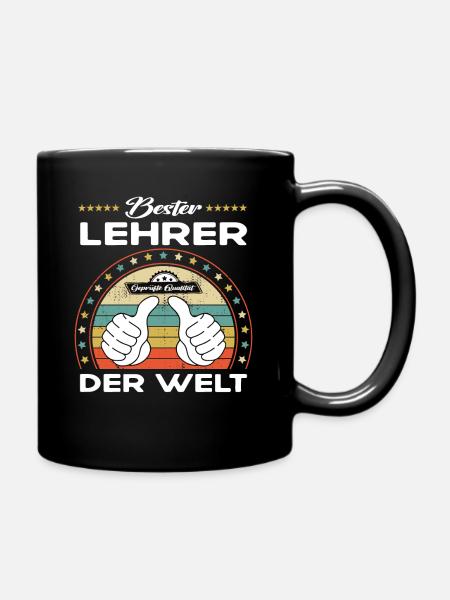 Bester lehrer der Welt - Tasse einfarbig - Schwarz