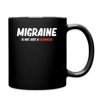 Migraine is not just a headache disorder - Full Colour Mug - black - Right