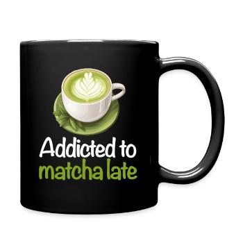 Matcha Tee Latte Liebhaber für grünen Tee Lustiger Matcha - Tasse einfarbig - Schwarz - Rechts