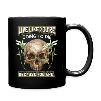 Drôle de tête de mort disant, tête de mort Vintage - Mug uni - noir - Droite