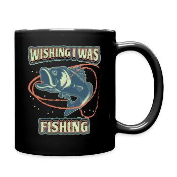 Pêche, pêche sur la rivière, dicton drôle - Mug uni - noir - Droite