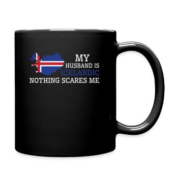Rien ne me fait peur Ma femme est islandaise - Mug uni - noir - Droite