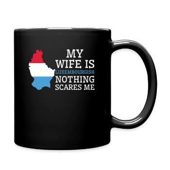 Rien ne me fait peur Ma femme est - Mug uni - noir - Droite