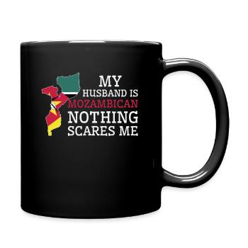 Nothing Scares Me My Wife Is Mozambican Husband - Full Colour Mug - black - Right