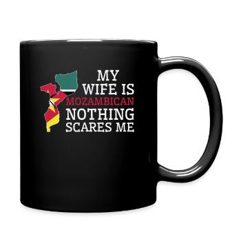 Nothing Scares Me My Wife Is Mozambican Husband - Full Colour Mug - black - Right