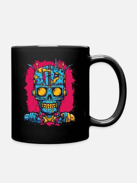 Roboter Cyborg Zombie - Tasse einfarbig - Schwarz