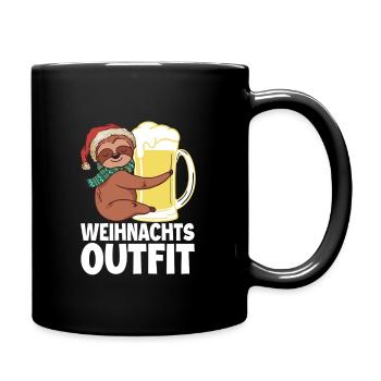 Frohe Weihnachten - Tasse einfarbig - Schwarz - Rechts