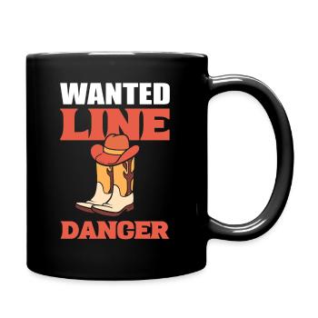 Country Music Line Dance Linientänzer - Tasse einfarbig - Schwarz - Rechts