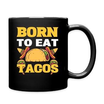 Taco -Liebhaber Mexikaner - Tasse einfarbig - Schwarz - Rechts
