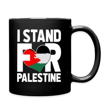 ICH STEHE FÜR PALÄSTINA - Tasse einfarbig - Schwarz - Rechts