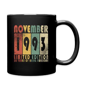 30e anniversaire 30 ans novembre 1993 - Mug uni - noir - Droite