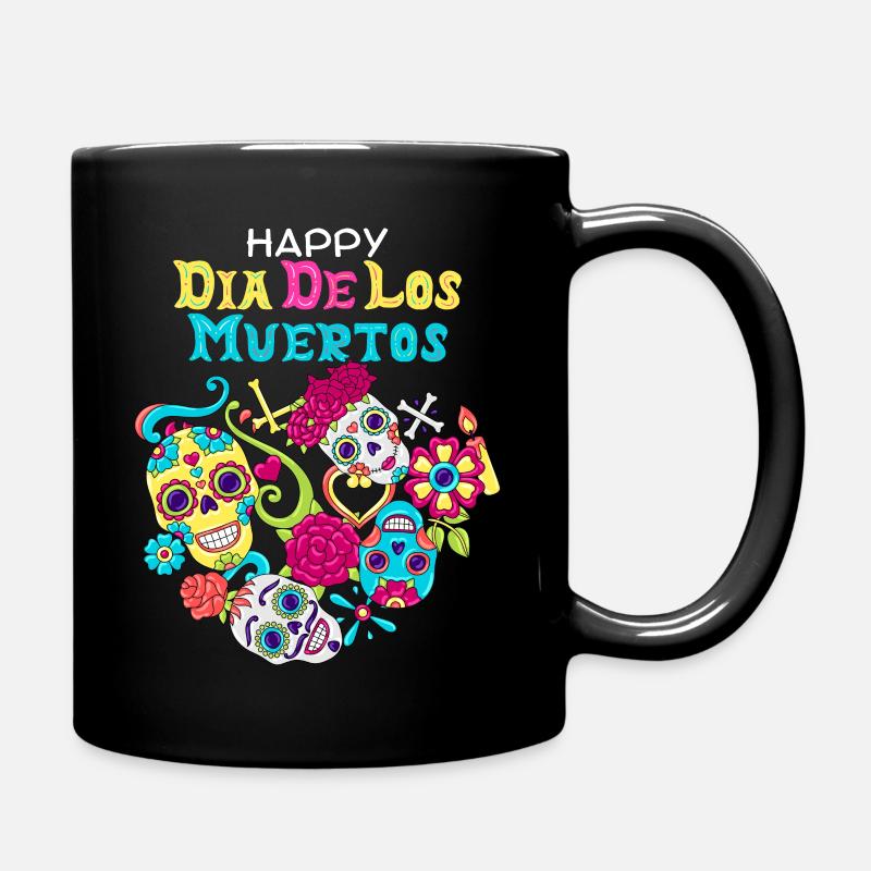 Dia-de-Muertos, Mexico, Sugar Skull, Skull - Full Colour Mug - black