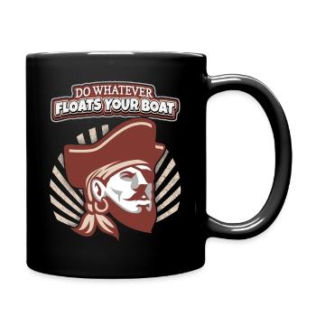 Drôle De Pirate Dicton, Pirate, Style De Dessin Animé - Mug uni - noir - Droite