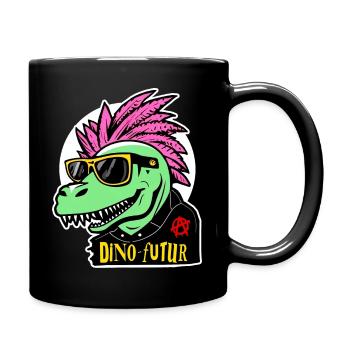 citation humour dino futur punk rock - Mug uni - noir - Droite