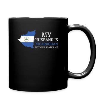 Nothing Scares Me My Wife Is Nicaraguan Husband - Full Colour Mug - black - Right
