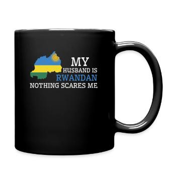 Nothing Scares Me My Wife Is Rwandan Husband - Full Colour Mug - black - Right