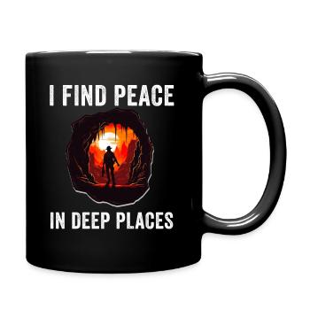 Caving Spelunking For Cave Men Women Funny - Full Colour Mug - black - Right