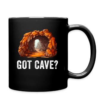 Caving Spelunking For Cave Men Women Funny - Full Colour Mug - black - Right