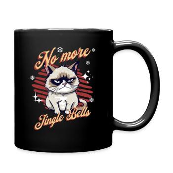 Wütende Katze Xmas Sarkastisch Lustige Katze Meme - Tasse einfarbig - Schwarz - Rechts