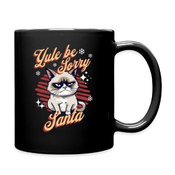 Wütende Katze Xmas Sarkastisch Lustige Katze Meme - Tasse einfarbig - Schwarz - Rechts