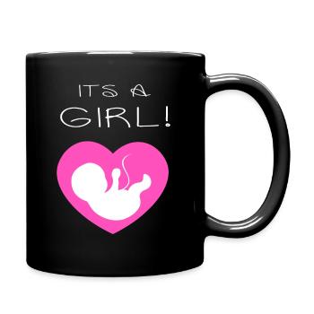 Its a girl thanksgiving Christmas - Full Colour Mug - black - Right