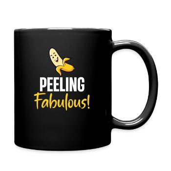 Peeling Fabelhaft! Bananen-wortspiele - Tasse einfarbig - Schwarz - Rechts