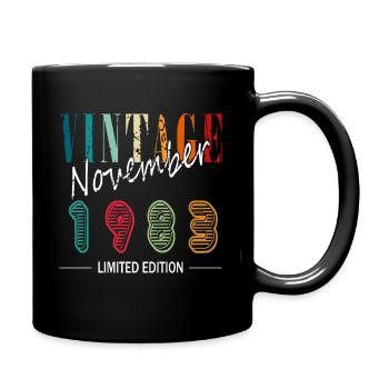 40th Birthday - November 1983 Edition Forty - Full Colour Mug - black - Right