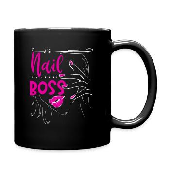 Nail Manager Manicurist Gift Nail Tech Artist - Full Colour Mug - black - Right