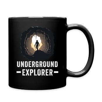 Caving Spelunking For Cave Men Women Funny - Full Colour Mug - black - Right