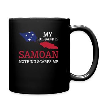 Rien ne me fait peur Ma femme est samoane - Mug uni - noir - Droite
