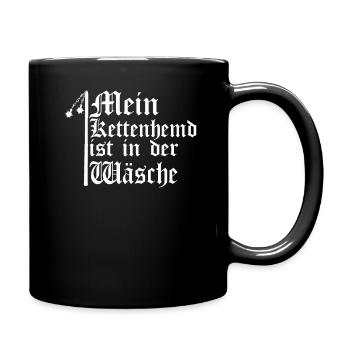 Buhurt Ritter Kettenhemd Shirt für Buhurt Fans - Tasse einfarbig - Schwarz - Rechts