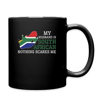 Rien ne me fait peur Ma femme est - Mug uni - noir - Droite
