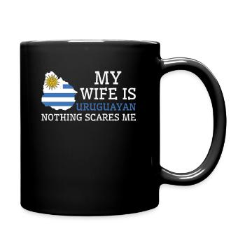 Nothing Scares Me My Wife Is Uruguayan Husband - Full Colour Mug - black - Right