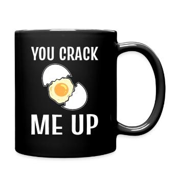 You Crack Me Up Persönlicher Koch - Tasse einfarbig - Schwarz - Rechts
