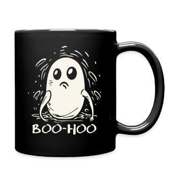 The Disappointed, Sad-Funny Little Ghost - Full Colour Mug - black - Right