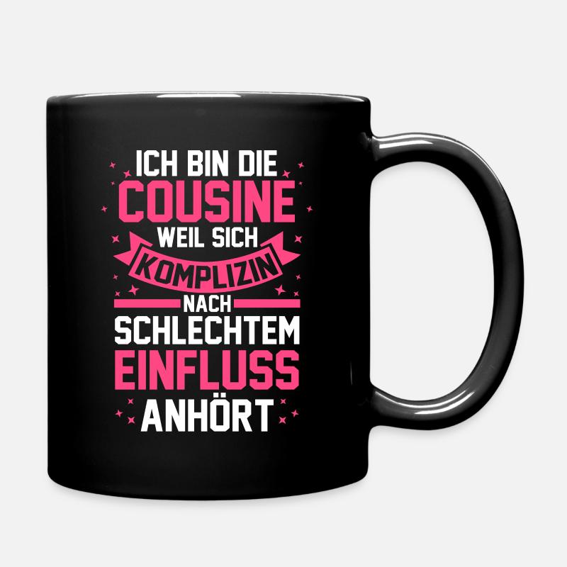 Cousinen Cousine - Tasse einfarbig - Schwarz