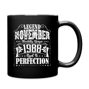 Novembre 1988. Cadeau d'Anniversaire novembre 1988 - Mug uni - noir - Droite