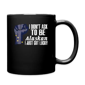 Alaska Amerikaner US-Patriot USA Gewachsen Alaska - Tasse einfarbig - Schwarz - Rechts