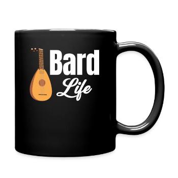 Bard Life, Lute Player, String Musician, Mandolinist - Full Colour Mug - black - Right