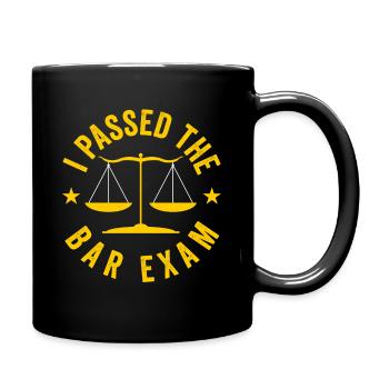 The Bar Exam Passed Funny New Lawyer Attorney - Full Colour Mug - black - Right