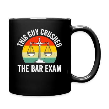 The Bar Exam Passed Funny New Lawyer Attorney - Full Colour Mug - black - Right