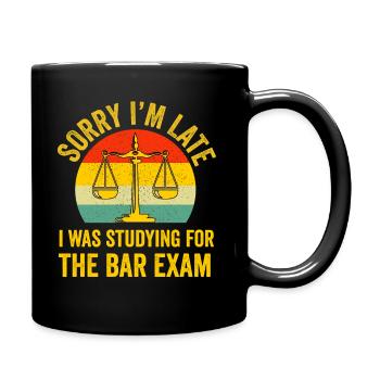 The Bar Exam Passed Funny New Lawyer Attorney - Full Colour Mug - black - Right