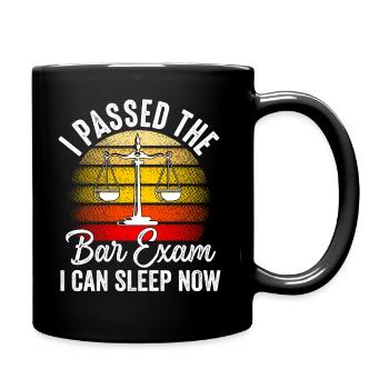 The Bar Exam Passed Funny New Lawyer Attorney - Full Colour Mug - black - Right