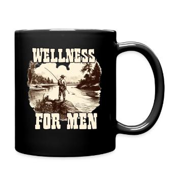 Angler gifts fishing t-shirt for hobby fishermen - Full Colour Mug - black - Right