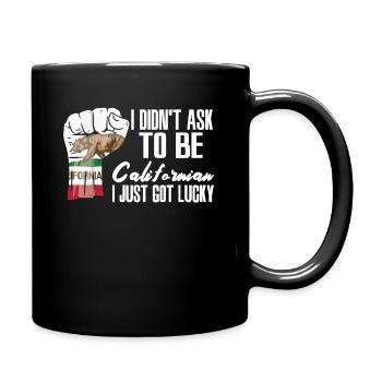 Californien, Américain, Patriote américain, États-Unis - Mug uni - noir - Droite