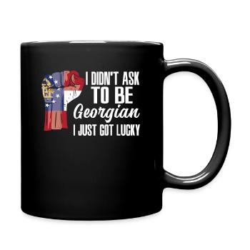 Georgisch Amerikanisch US-Patriot USA Gewachsen - Tasse einfarbig - Schwarz - Rechts