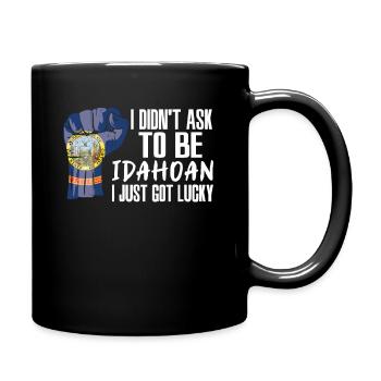 Idahoan American US Patriot USA Grown Idaho Flagge - Tasse einfarbig - Schwarz - Rechts